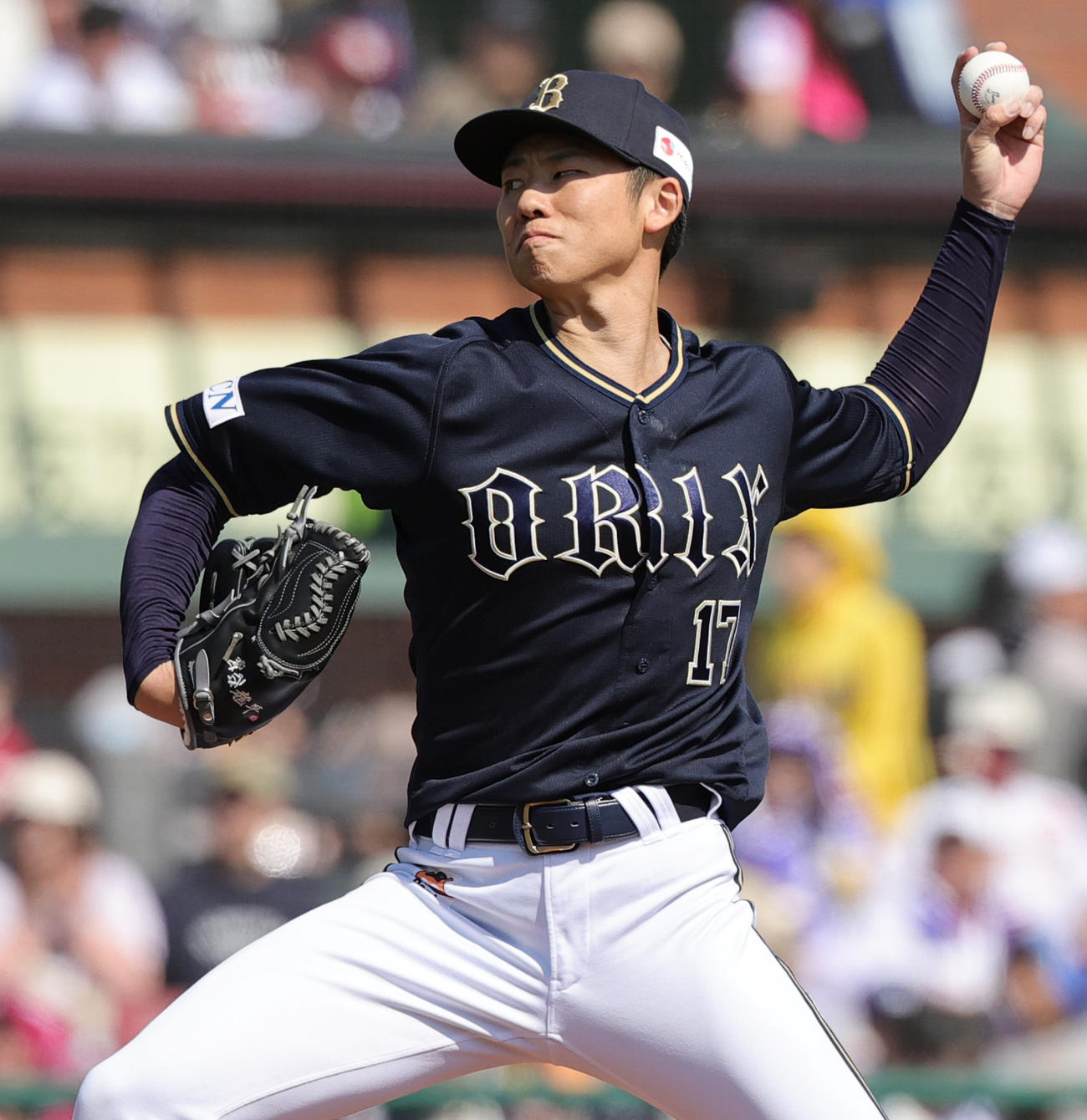 楽天対オリックス　オリックス先発の曽谷（撮影・野上伸悟）