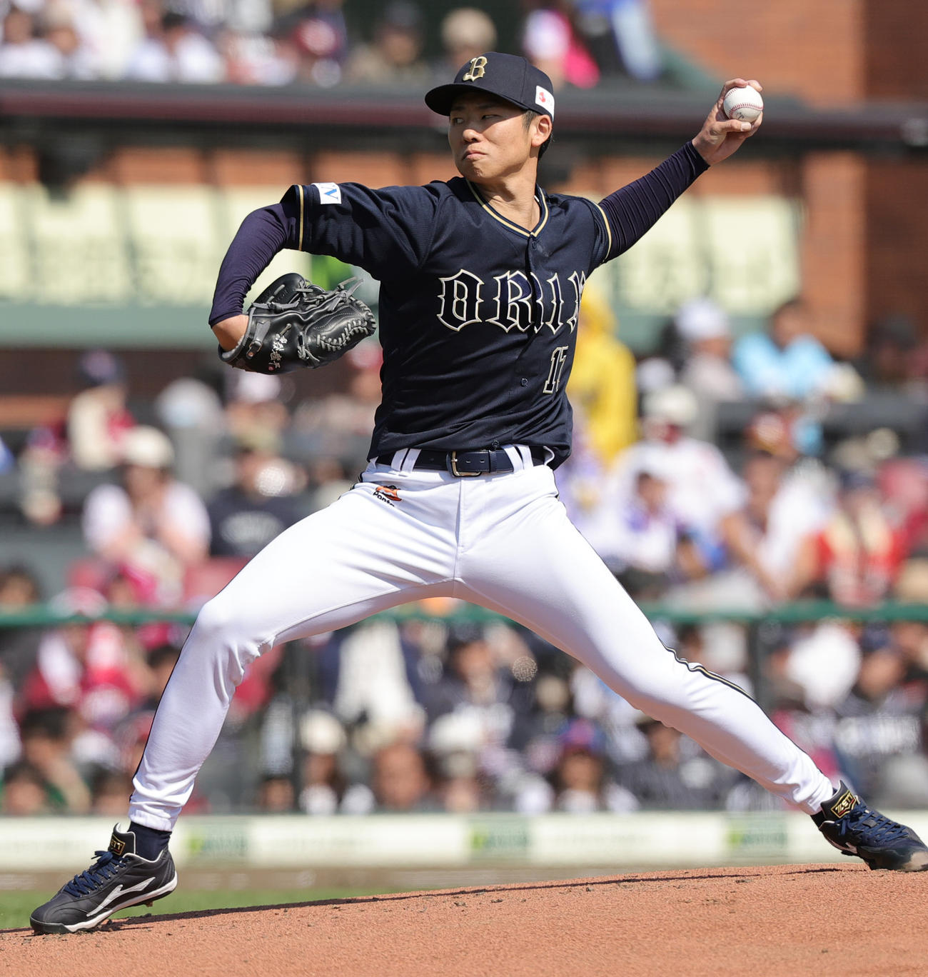 楽天対オリックス　オリックス先発の曽谷（撮影・野上伸悟）