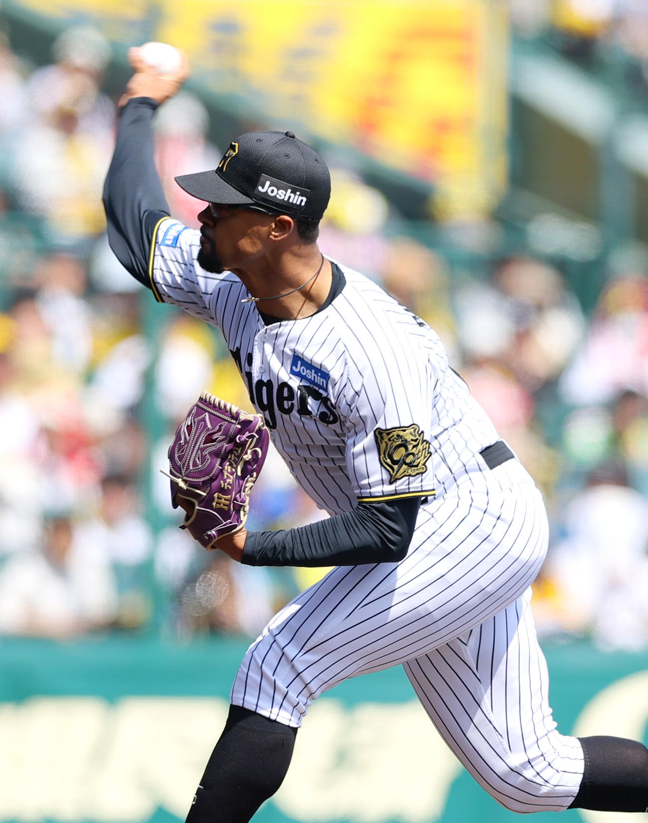阪神対ヤクルト　阪神先発のデュプランティエ（撮影・上山淳一）