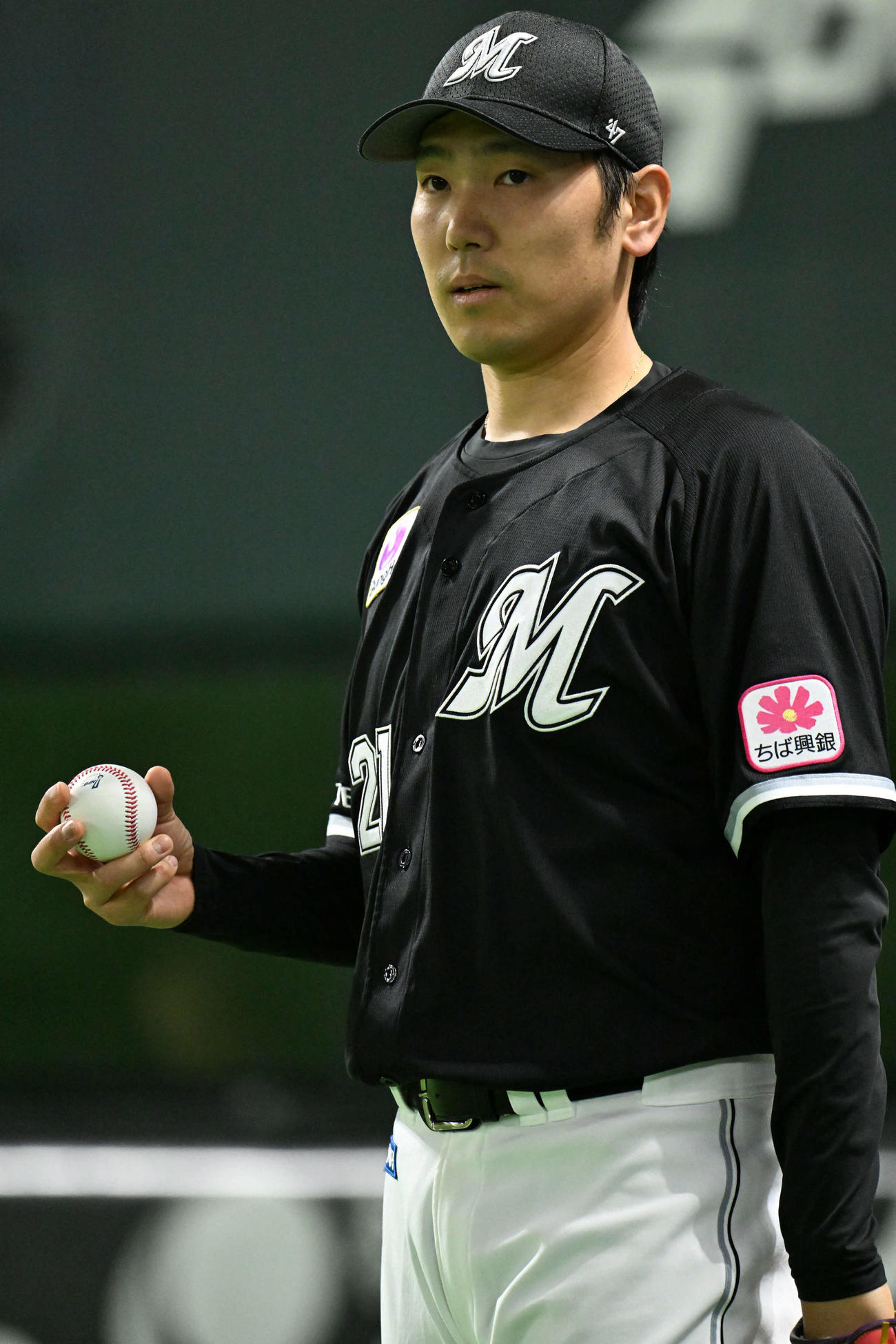 ソフトバンク対ロッテ　ロッテ先発・石川柊（撮影・林敢治）