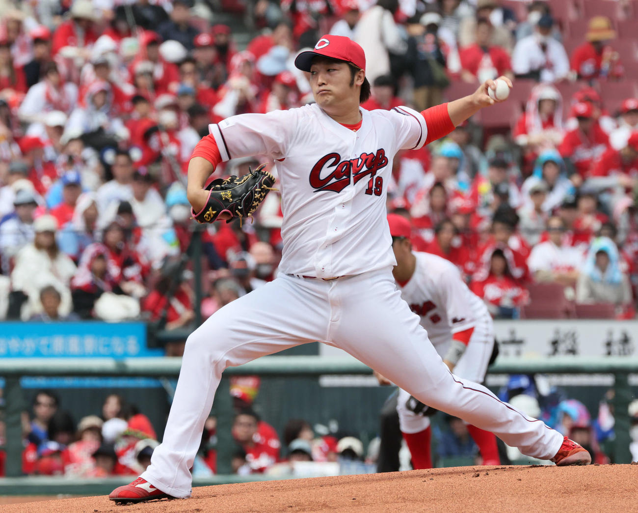 広島対新中日　広島先発の床田（撮影・加藤孝規）