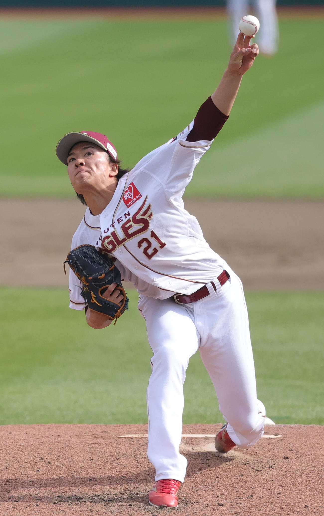 楽天対オリックス　楽天先発の早川（撮影・野上伸悟）