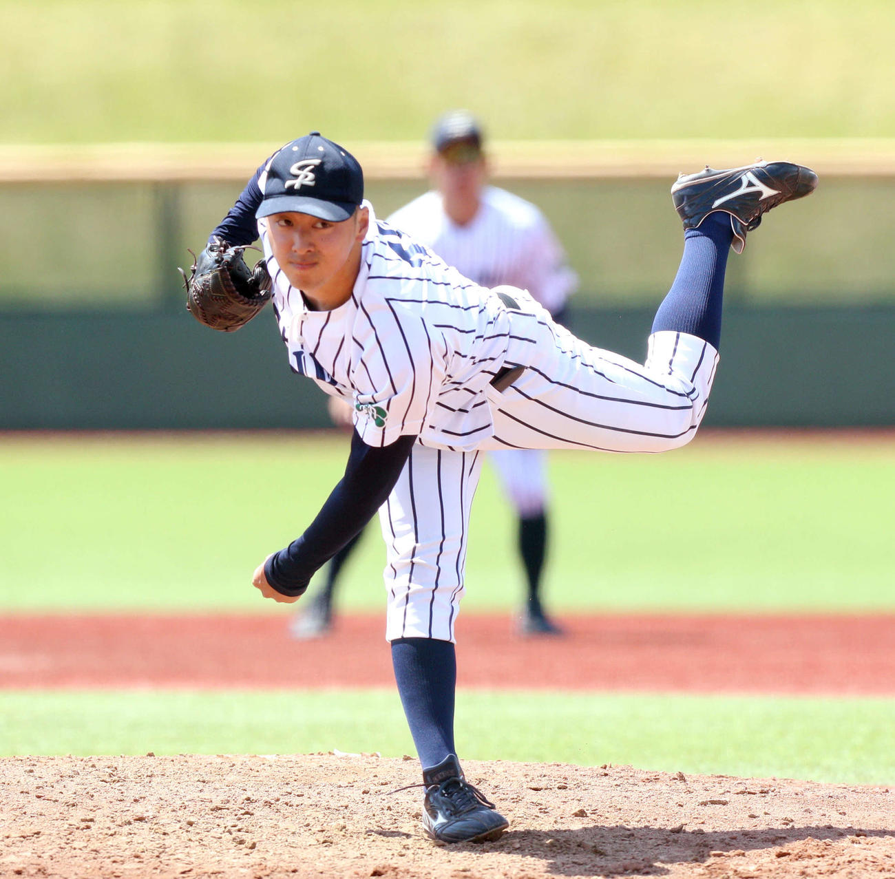 東北学院大対仙台大　先発した仙台大・渡辺（撮影・木村有優）