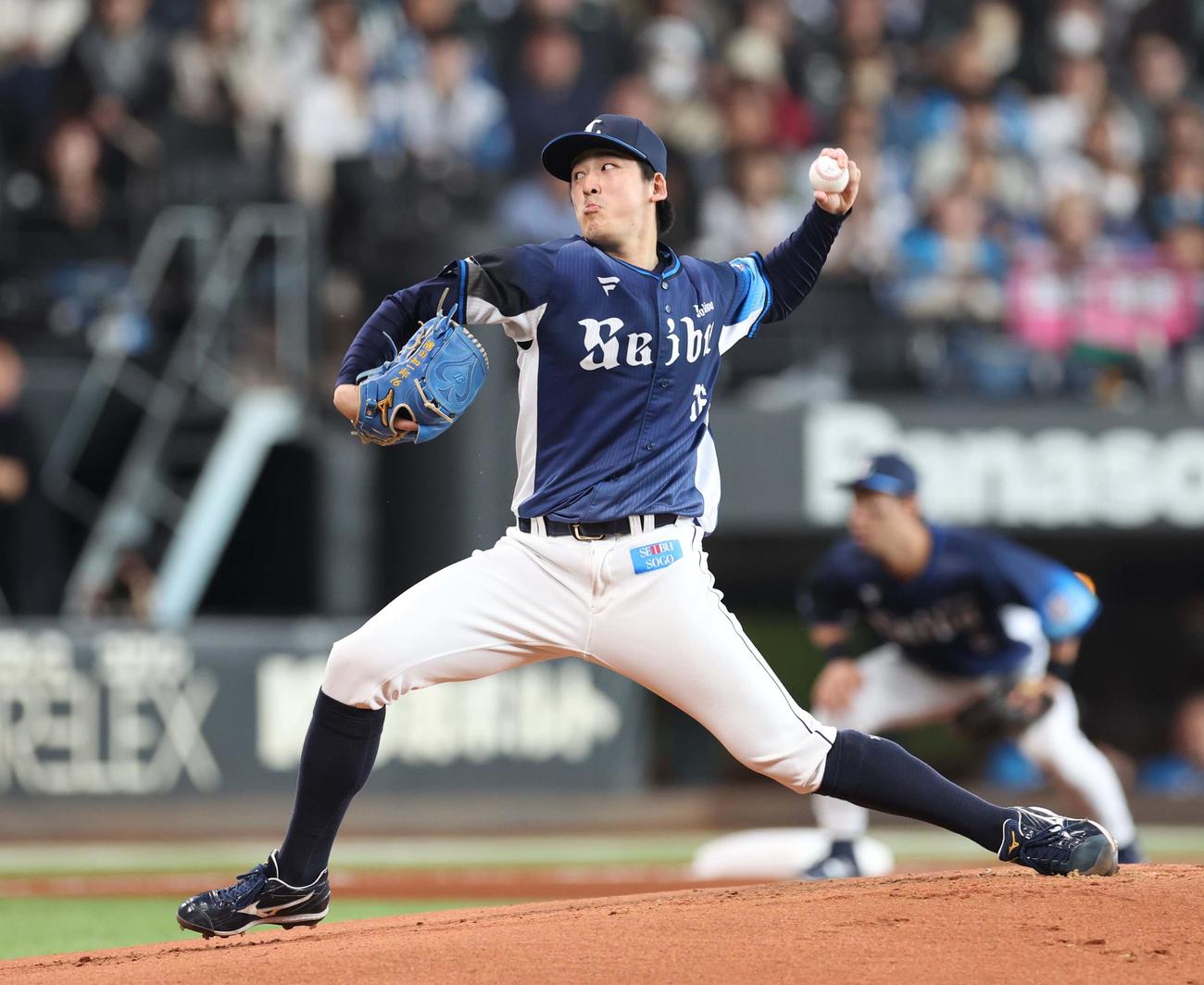 日本ハム対西武　西武先発の隅田（撮影・黒川智章）
