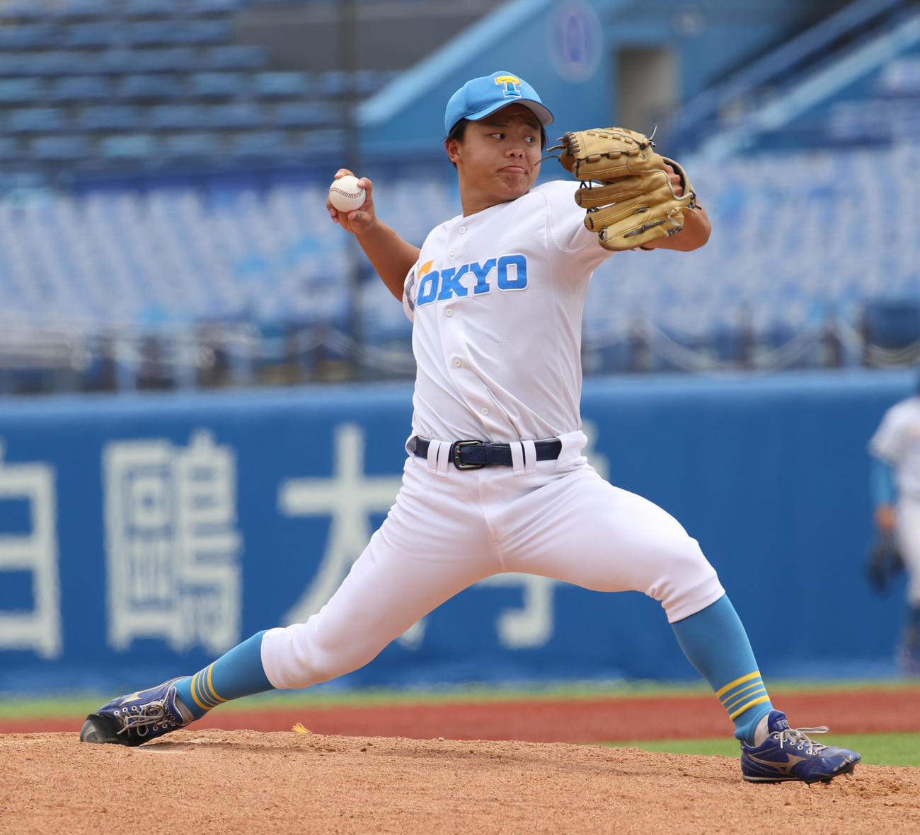 慶大対東大　先発した東大・増田（撮影・柴田隆二）