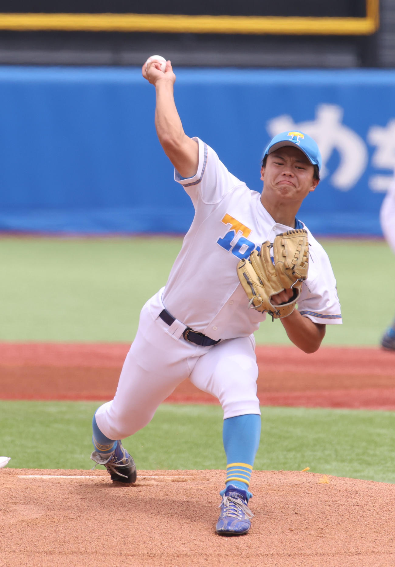 慶大対東大　先発した東大・増田（撮影・柴田隆二）