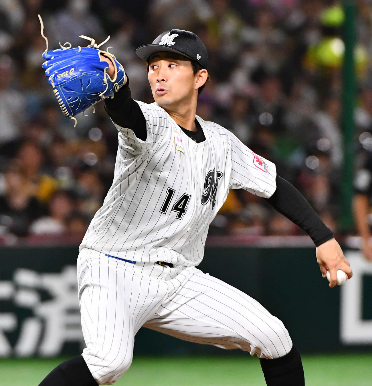 ソフトバンク対ロッテ　ロッテ先発の小島（撮影・岩下翔太）