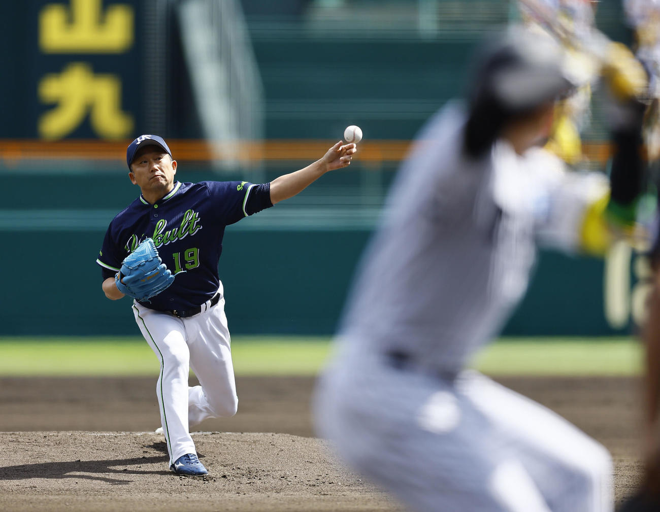 阪神対ヤクルト　ヤクルト先発の石川（撮影・藤尾明華）