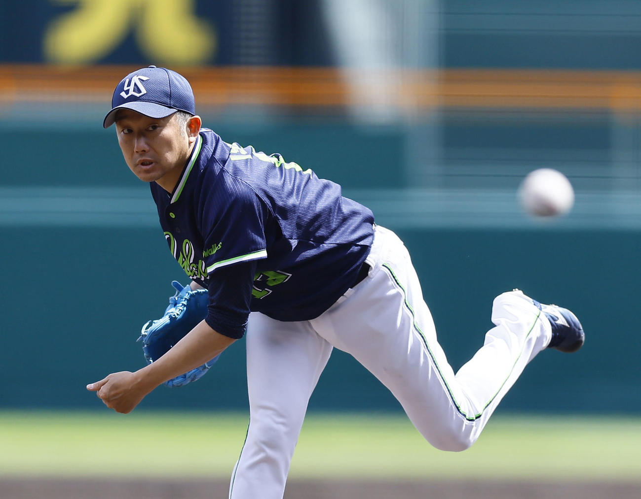 阪神対ヤクルト　ヤクルト先発の石川（撮影・藤尾明華）
