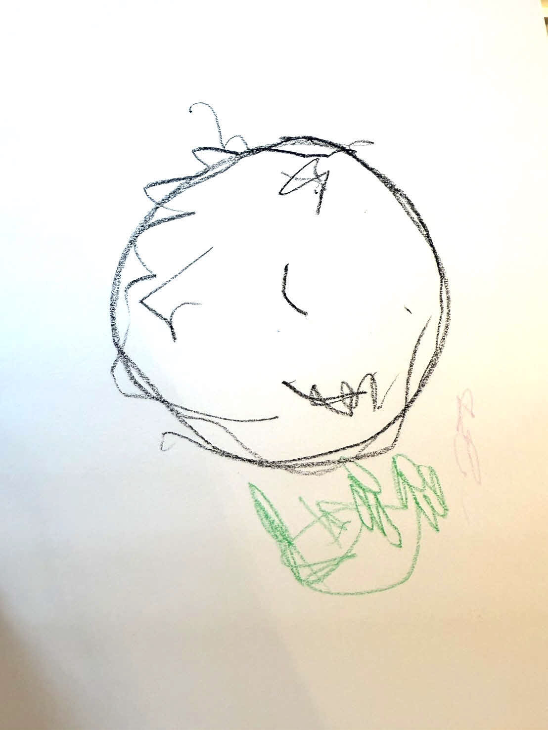 ヤクルト高梨の長男が描いた父の似顔絵