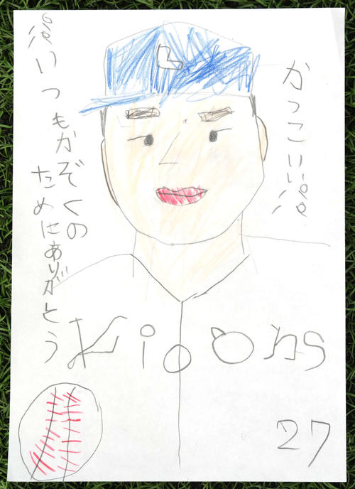 西武炭谷の子どもが描いた父のイラスト