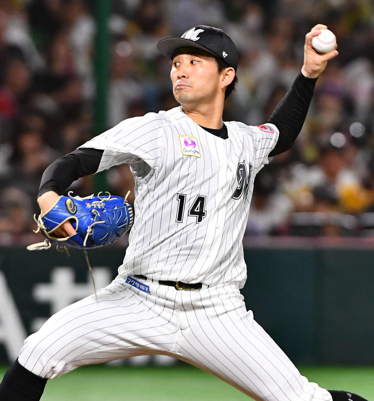 ソフトバンク対ロッテ　ロッテ先発の小島（撮影・岩下翔太）