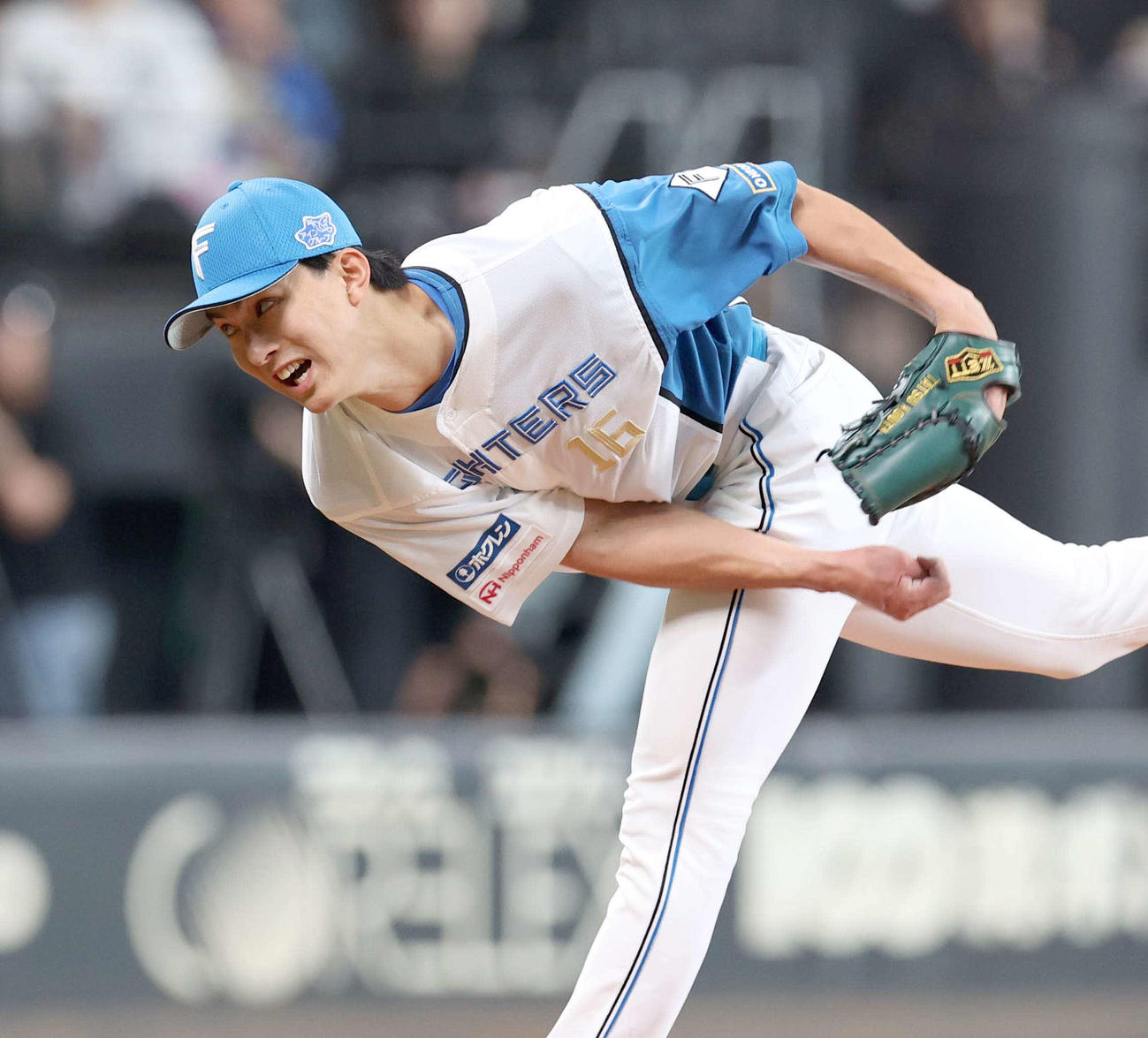 日本ハム対西武　力投する達（撮影・黒川智章）