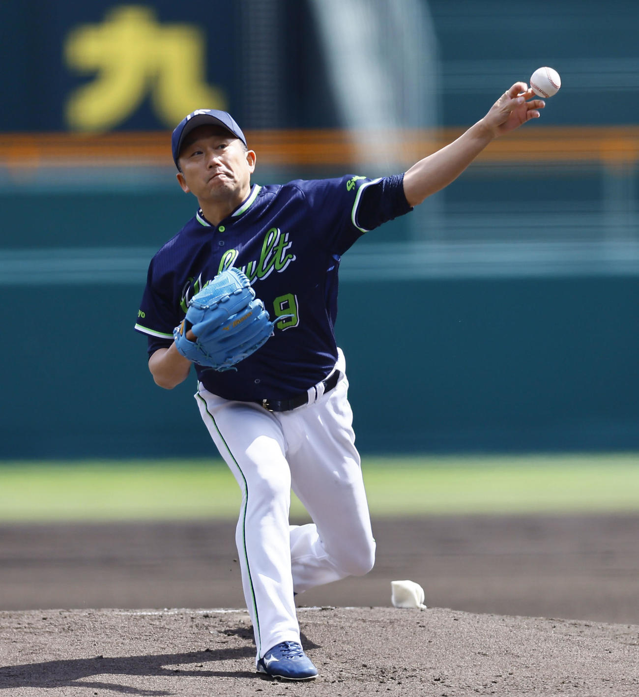 阪神対ヤクルト　ヤクルト先発の石川（撮影・藤尾明華）