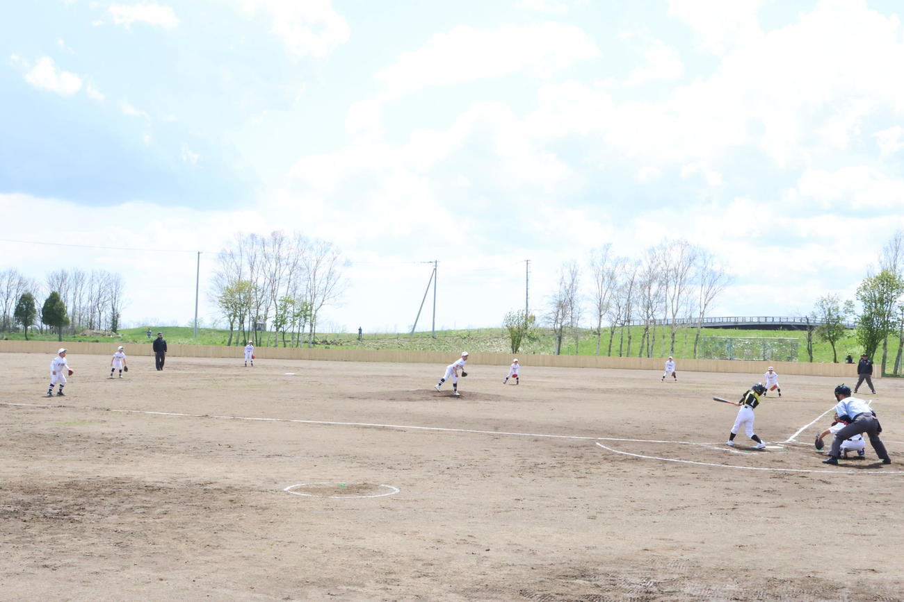 斎藤氏が手がけた「はらっぱスタジアム」全景（撮影・保坂果那）