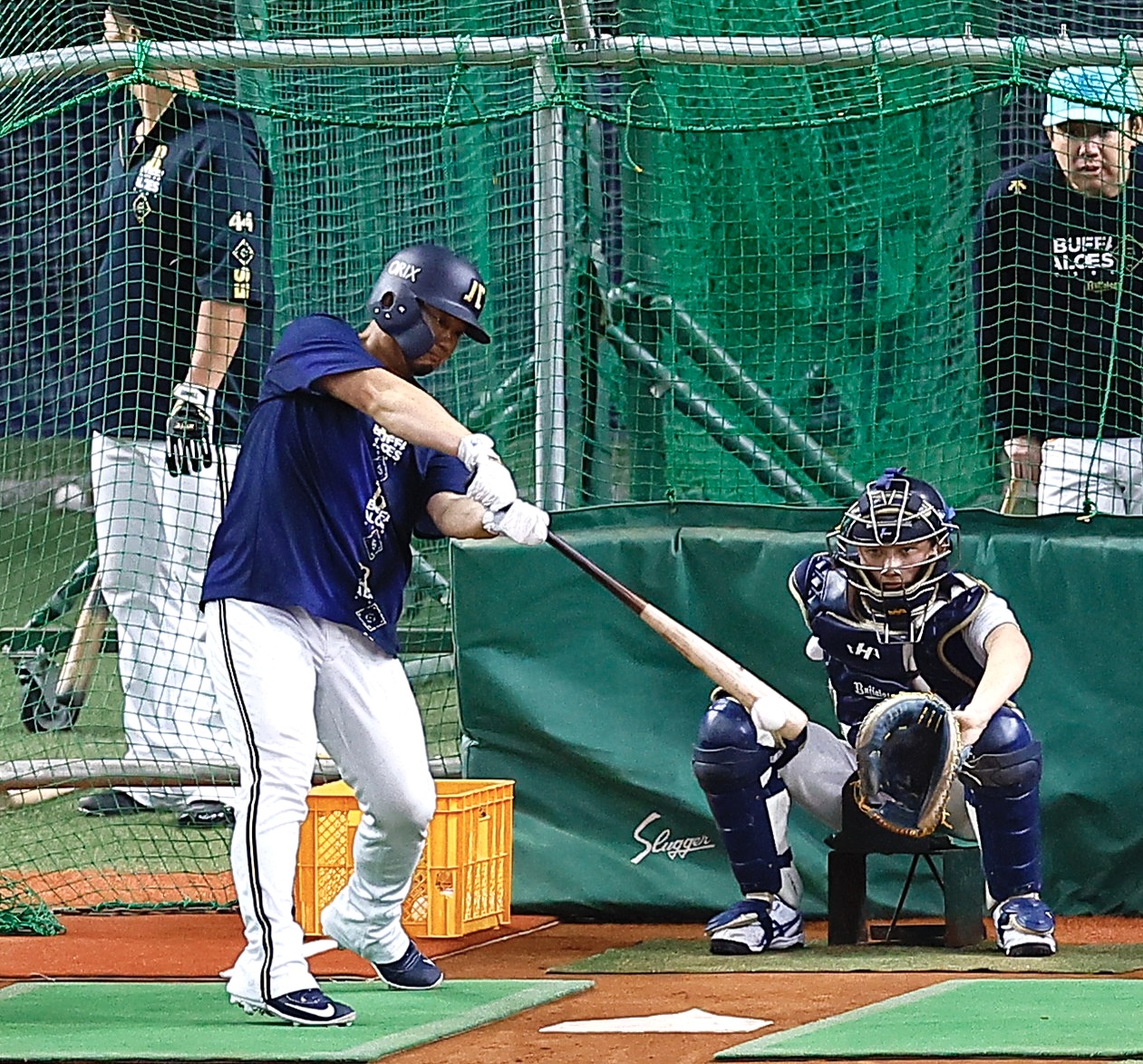 オリックス対日本ハム　1軍に合流し、打撃練習するオリックス森（撮影・藤尾明華）