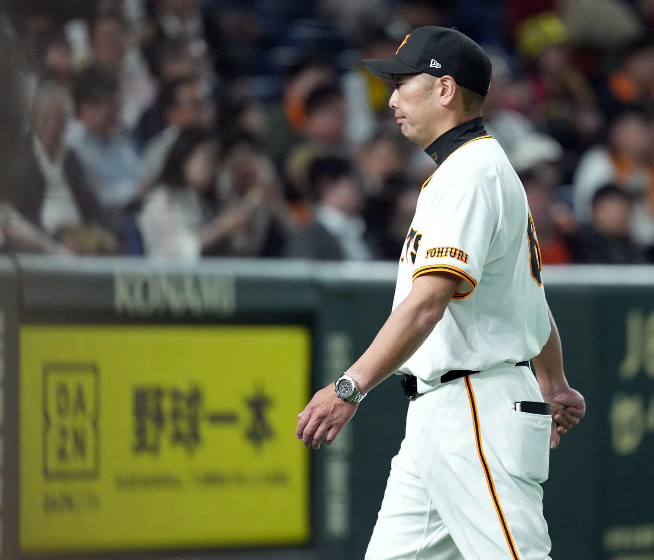 巨人対阪神　阪神に10－1と完敗した巨人阿部監督（撮影・たえ見朱実）