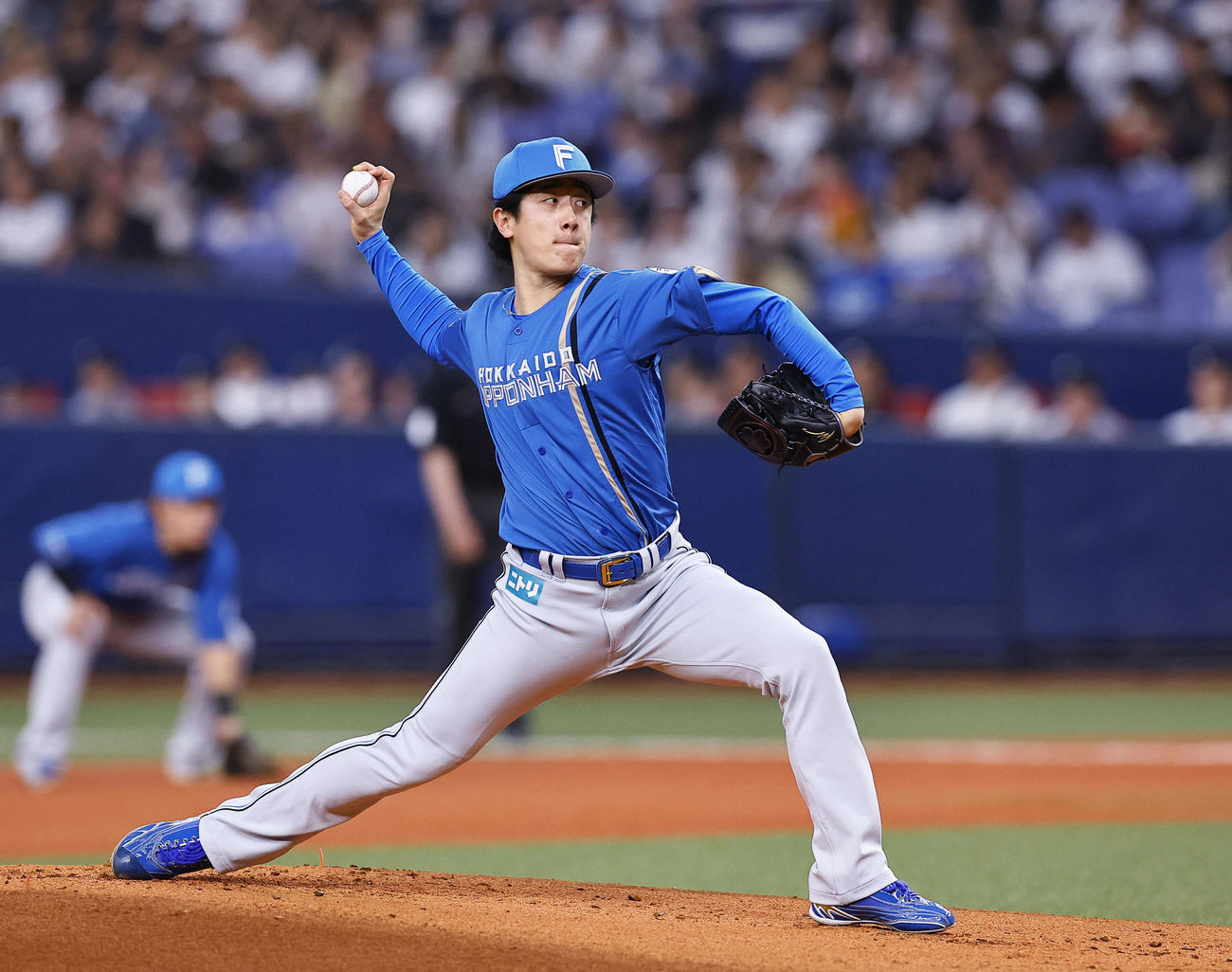 オリックス対日本ハム　日本ハム先発の北山（撮影・藤尾明華）