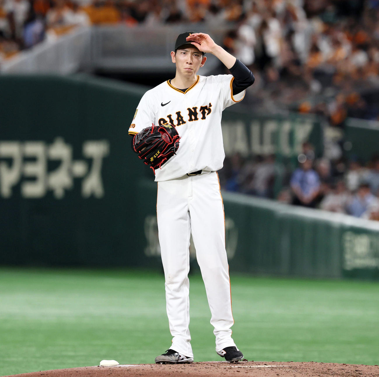 巨人対阪神　6回表阪神2死二塁、戸郷は森下に右前適時打を打たれて失点する（撮影・加藤哉）