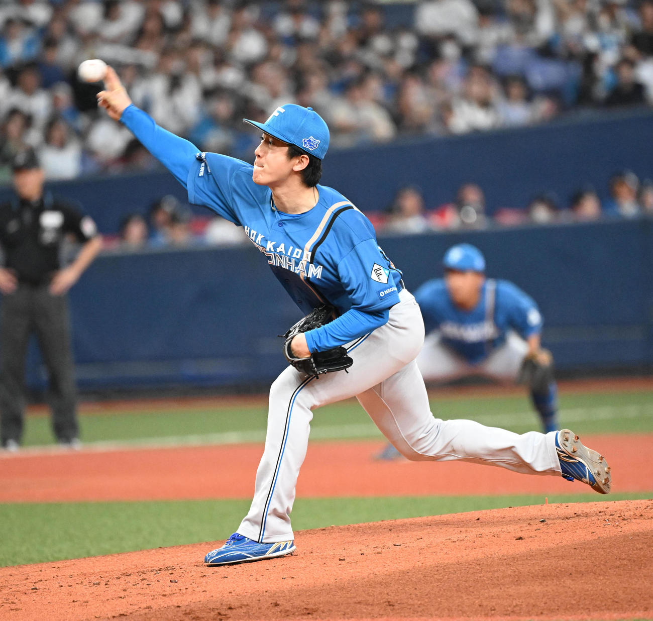 オリックス対日本ハム　先発する日本ハム北山（撮影・和賀正仁）