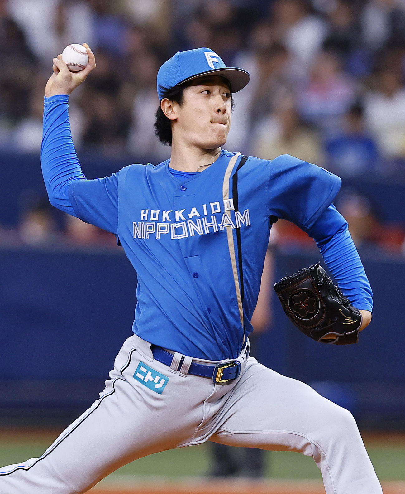 オリックス対日本ハム　日本ハム先発の北山（撮影・藤尾明華）