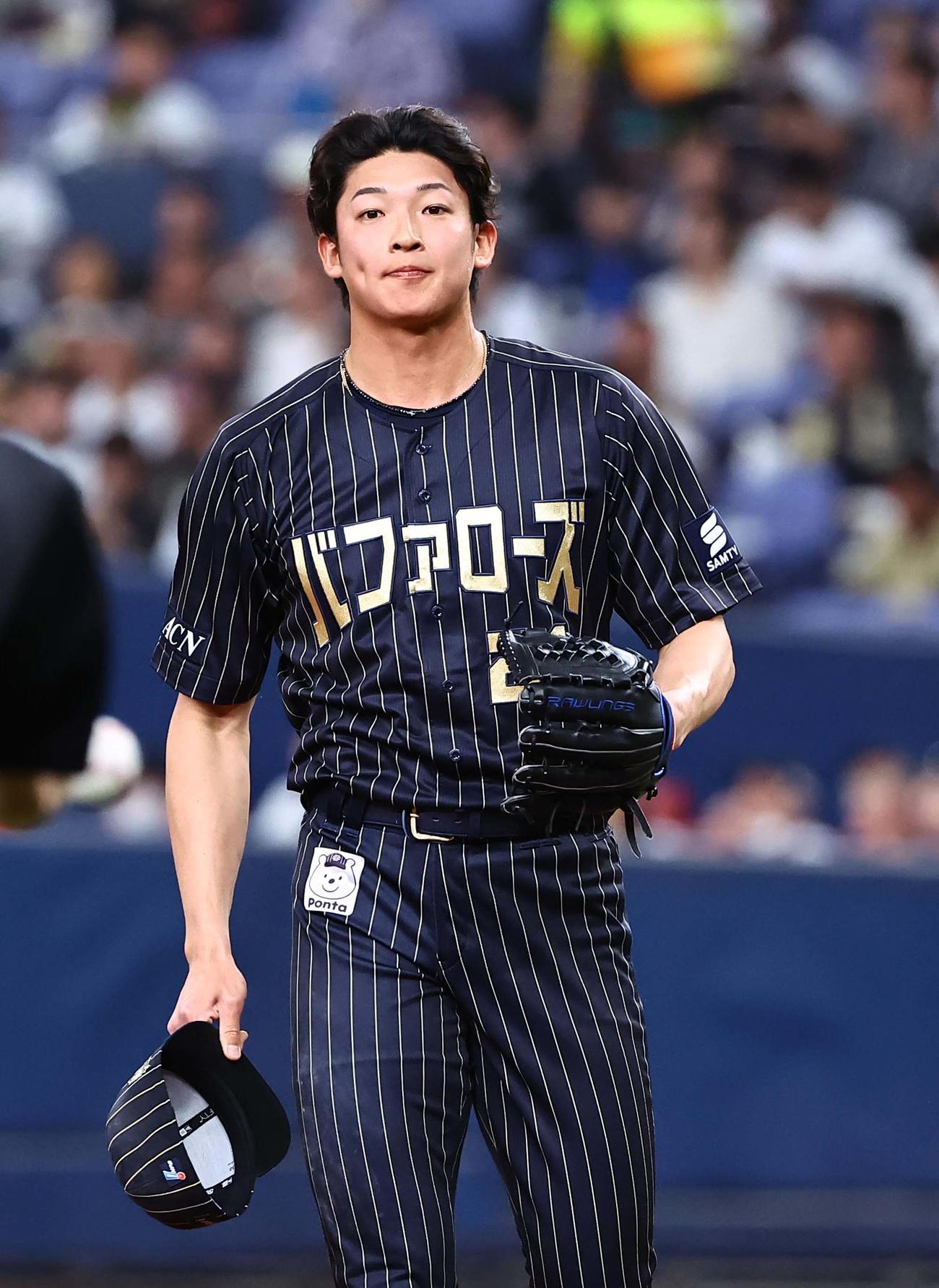 オリックス対日本ハム　6回表日本ハム無死一塁、清宮に被弾した山崎（撮影・上田博志）