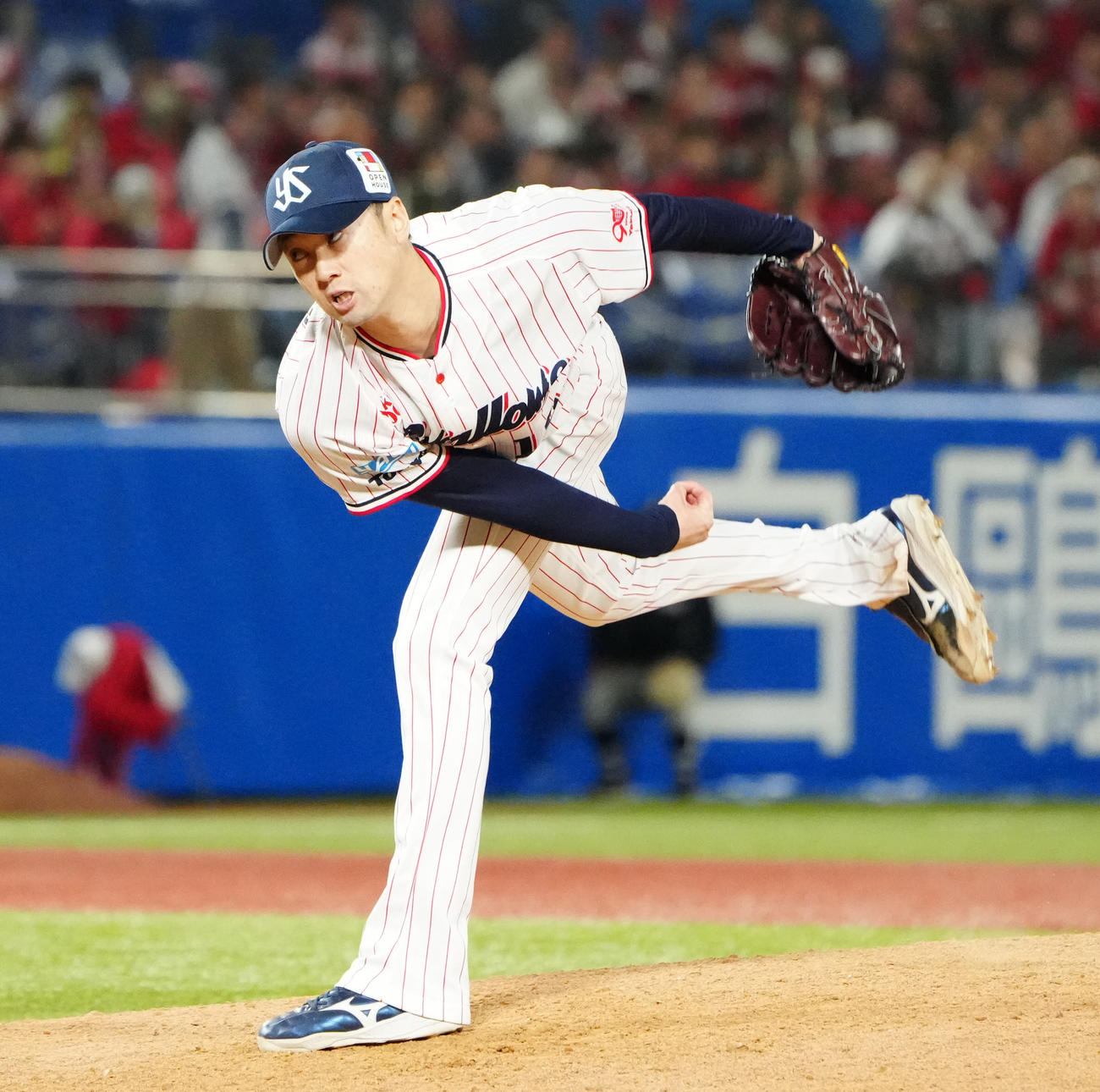 ヤクルト対広島　ヤクルト6番手の石山（撮影・江口和貴）