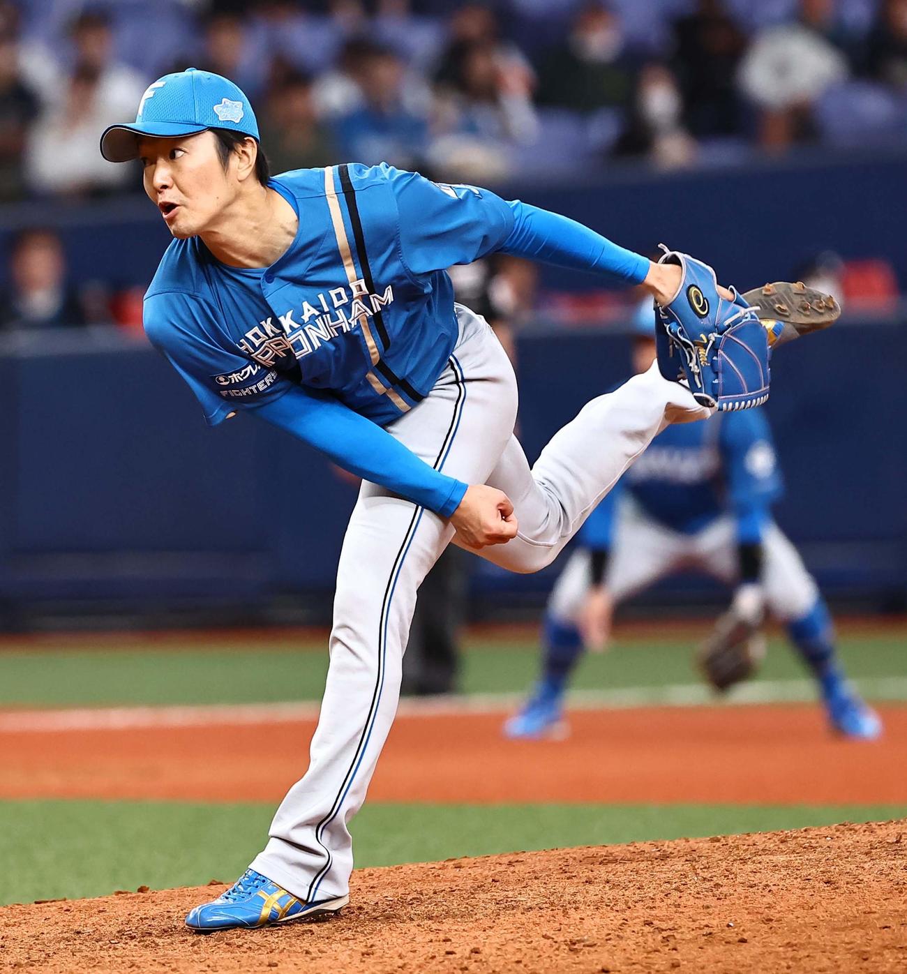 オリックス対日本ハム　オリックス10番手の玉井（撮影・上田博志）