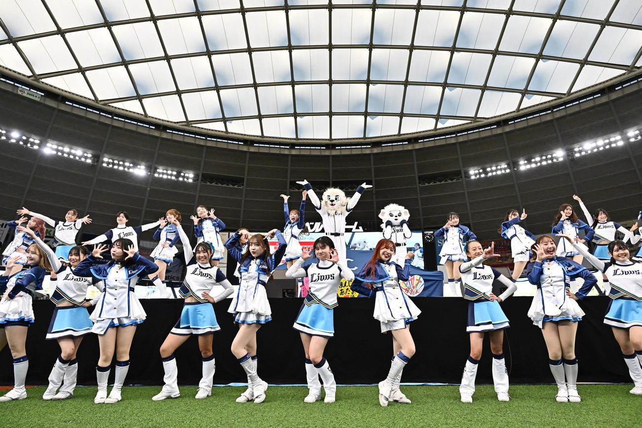 ライオンズ公式パフォーマー「bluelegends」（2024年11月撮影）