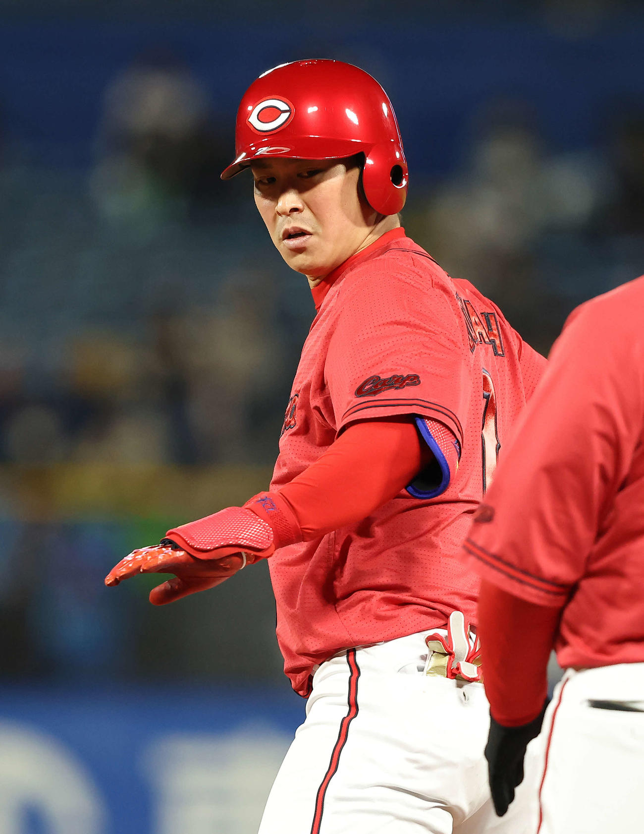 広島堂林翔太（2025年4月2日撮影）