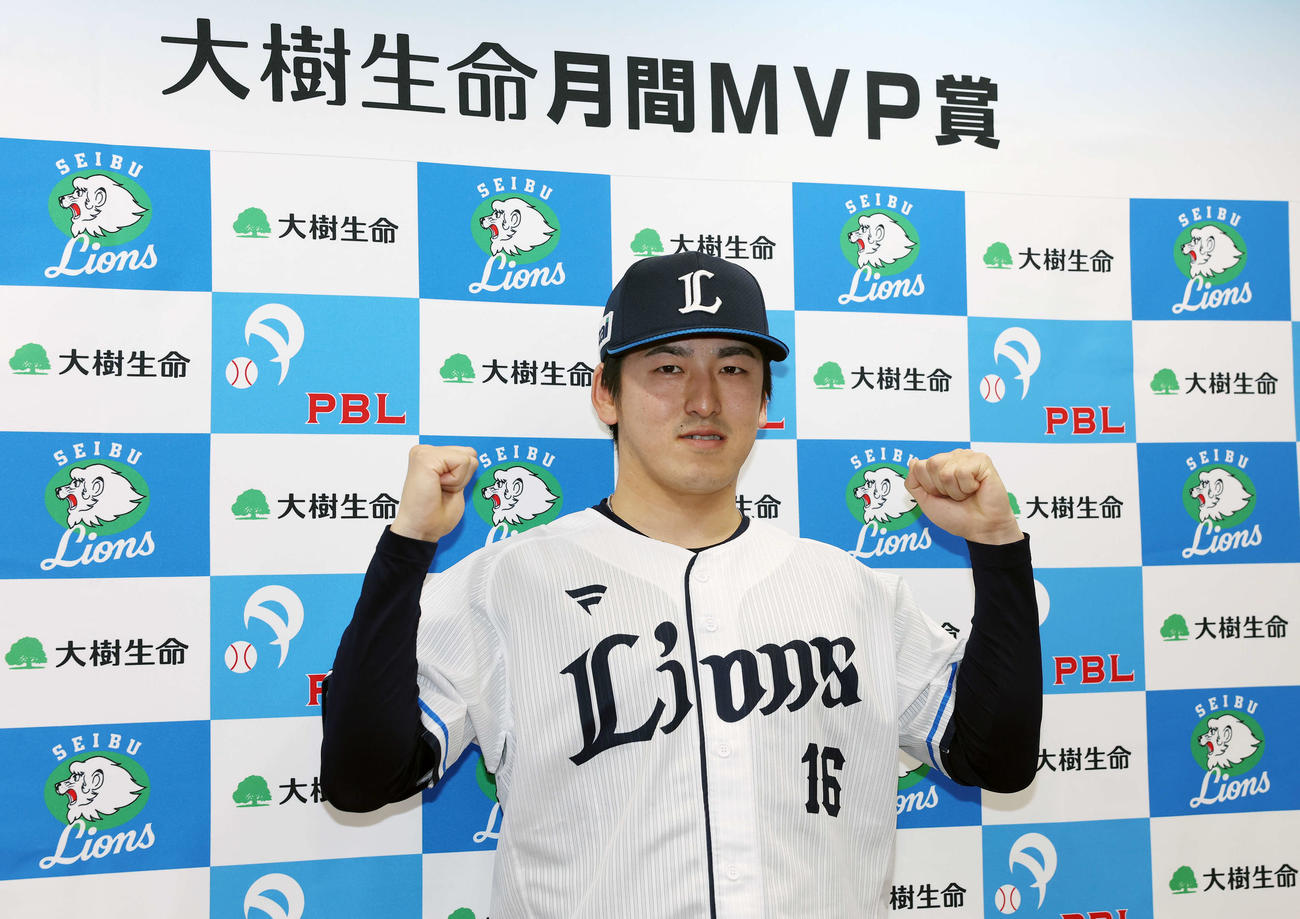 月間MVPを受賞した西武隅田（撮影・宮地輝）