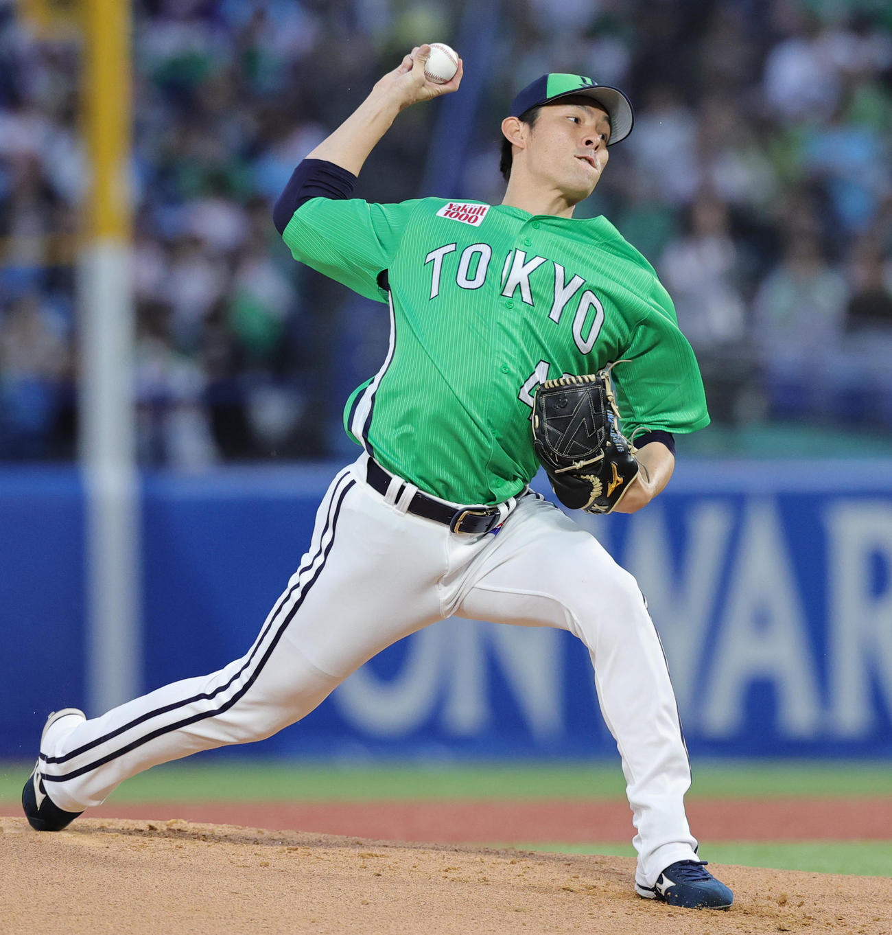 ヤクルト対巨人　ヤクルト先発の高梨（撮影・野上伸悟）
