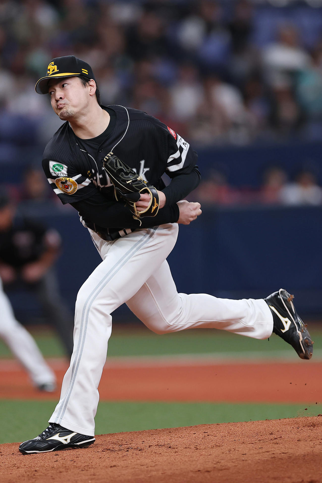 オリックス対ソフトバンク　力投するソフトバンク先発の有原（撮影・前田充）