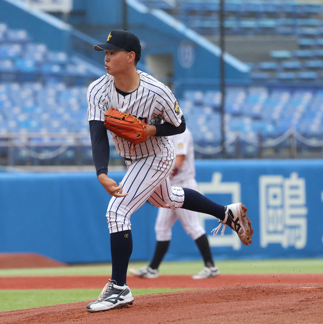 東京6大学野球　明大対立大　立大先発の小畠（撮影・山本朝陽）