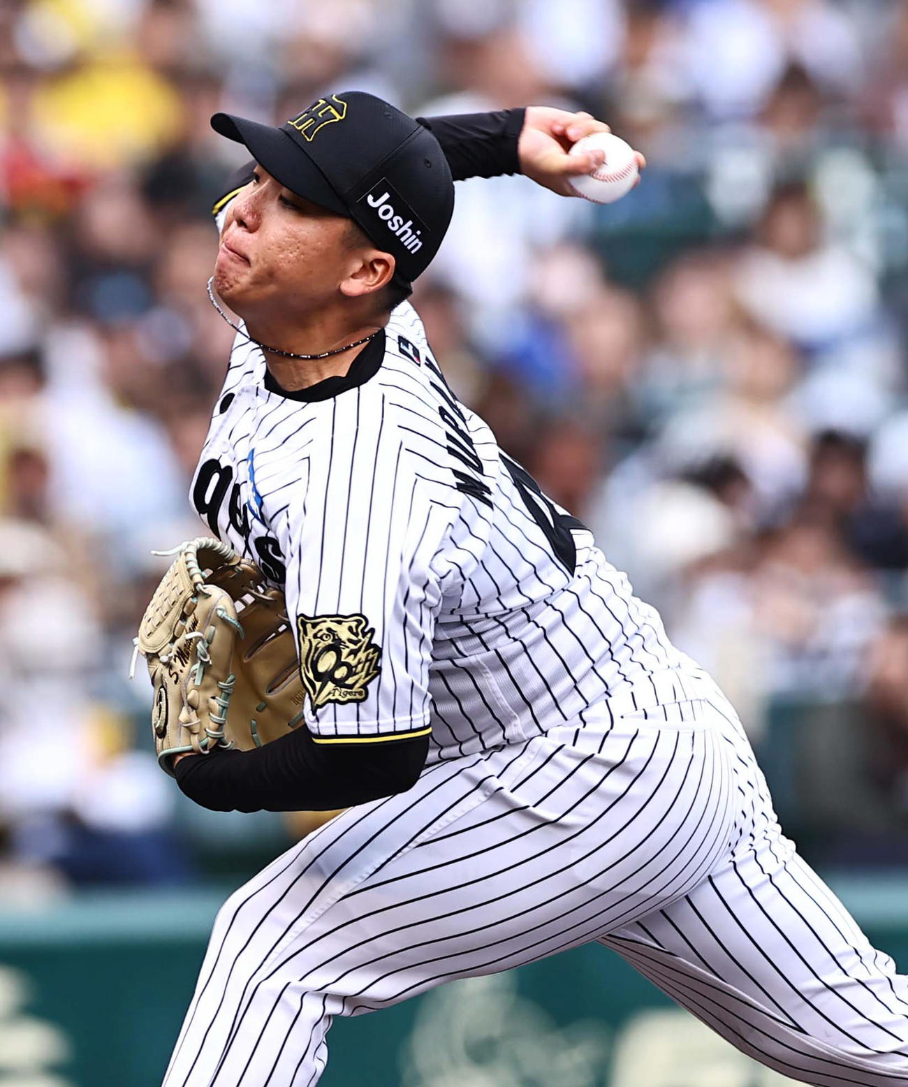 阪神対中日　阪神先発の村上（撮影・上田博志）