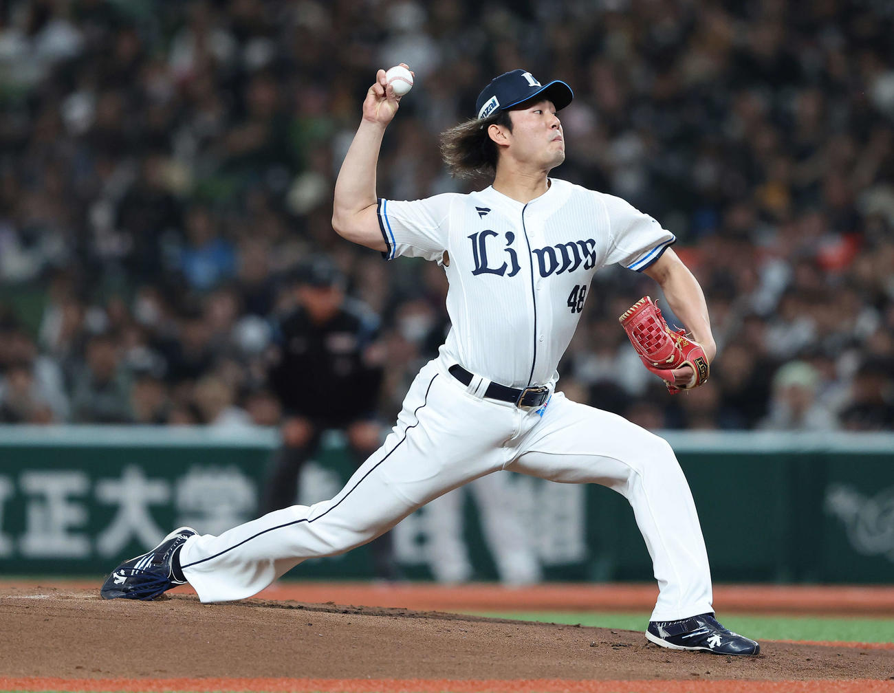 西武対ロッテ　先発登板する西武今井（撮影・河田真司）