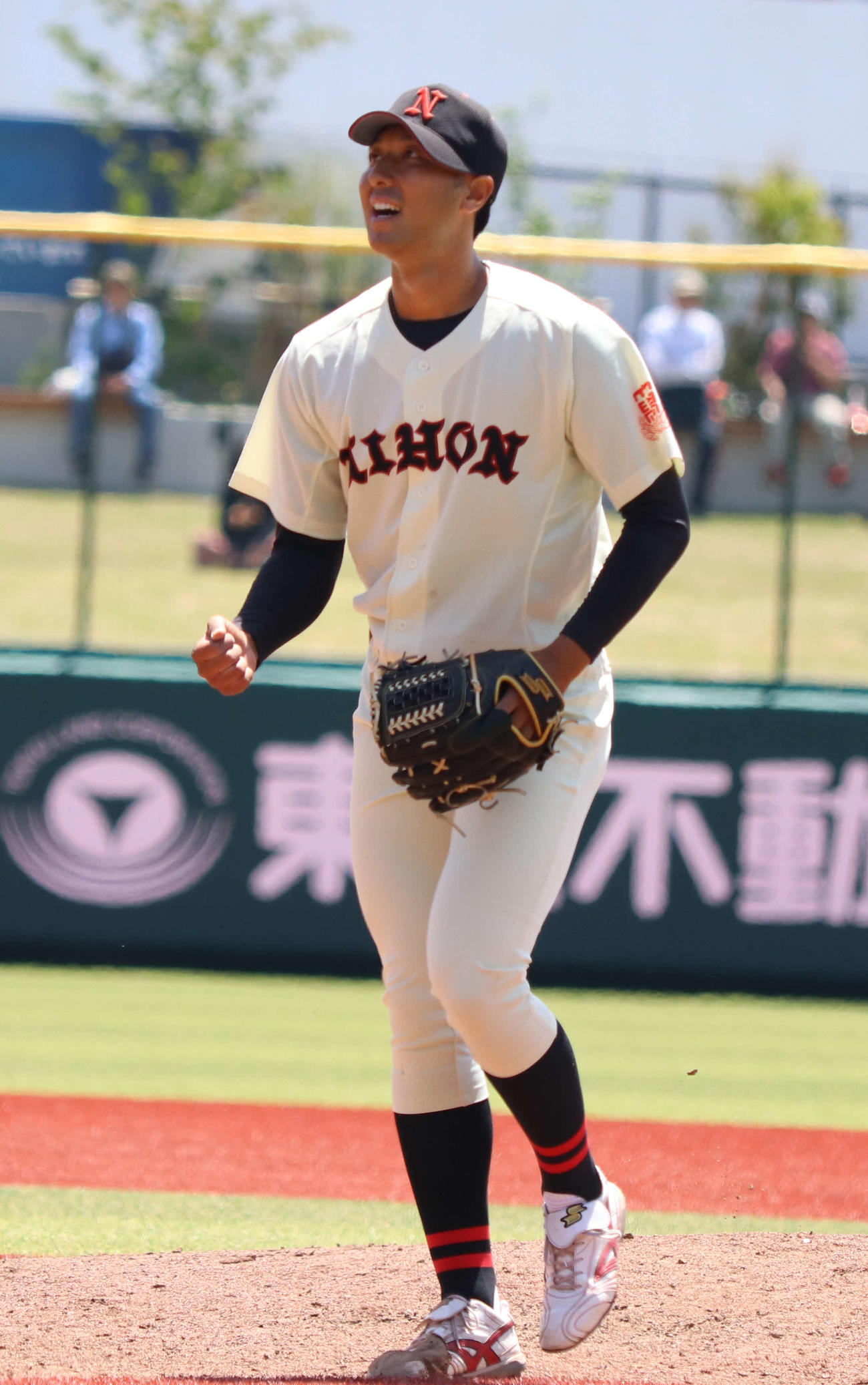 東洋大対日大　完封勝利した日大の市川祐（撮影・泉光太郎）