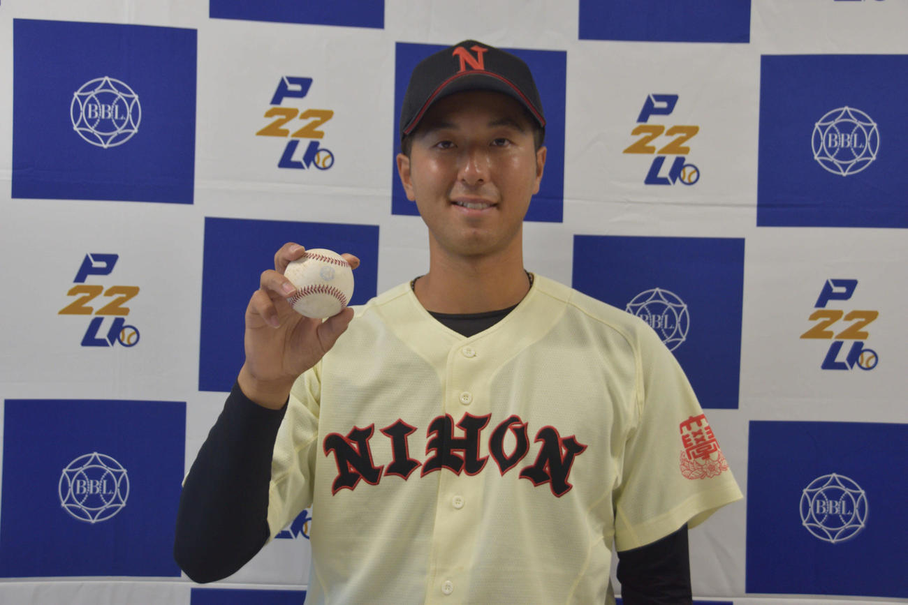 東洋大対日大　完封勝利した日大の市川祐（撮影・泉光太郎）