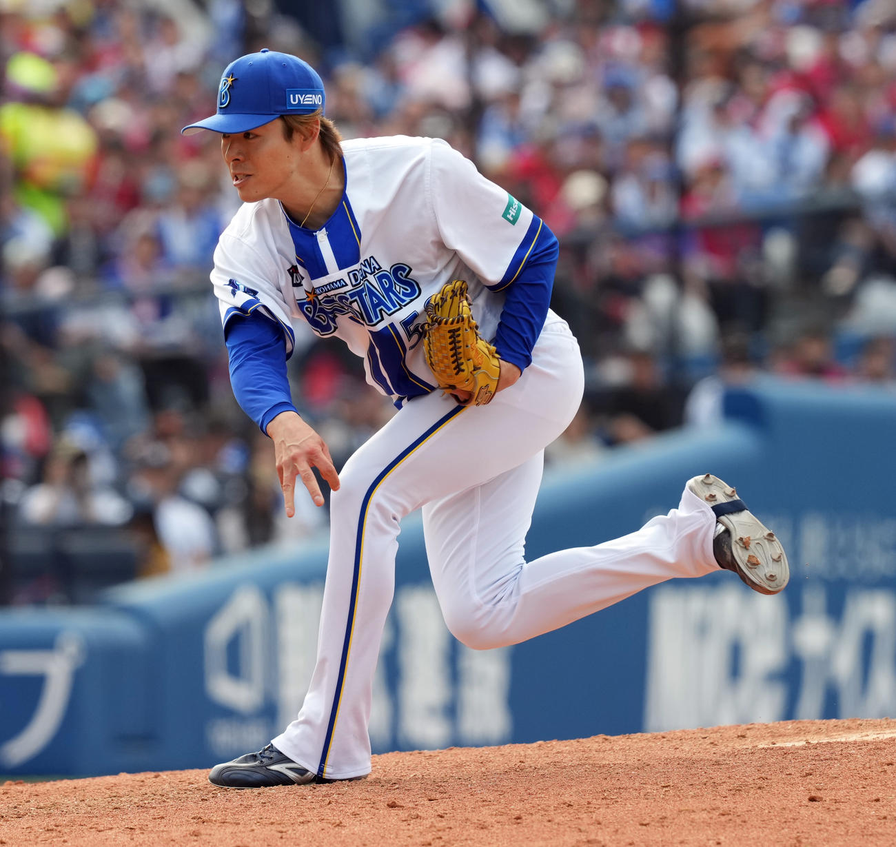 DeNA対広島　6回からマウンドに上がったDeNA中川（撮影・たえ見朱実）