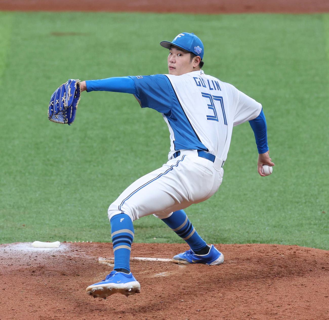 日本ハム対楽天　マダックスで完封勝利した古林睿煬（撮影・黒川智章）