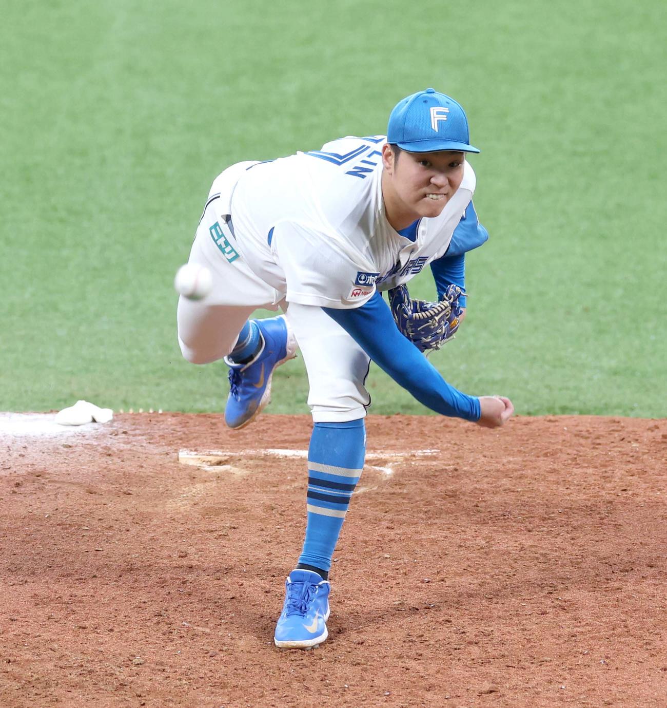 日本ハム対楽天　マダックスで完封勝利した古林睿煬（撮影・黒川智章）