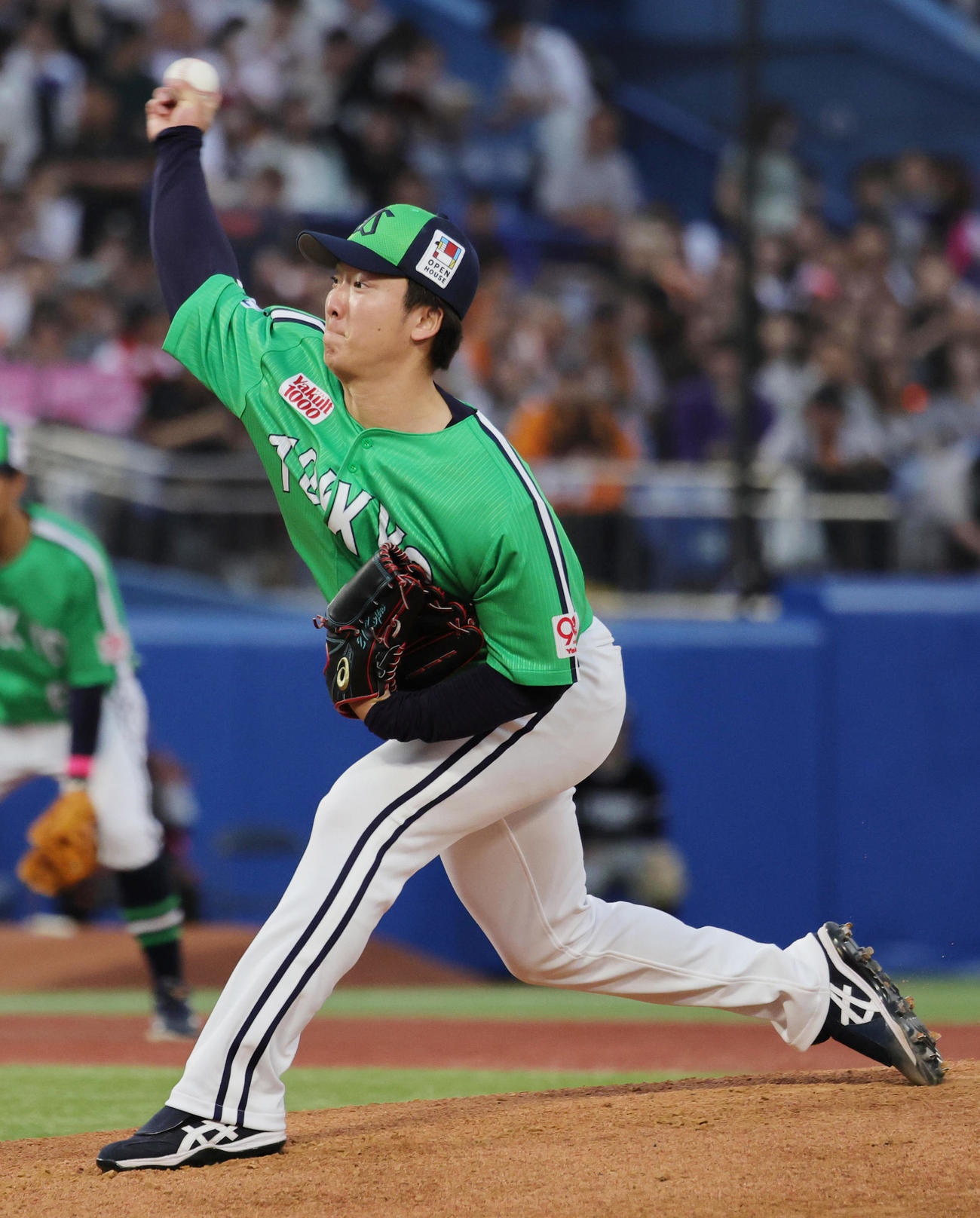 ヤクルト対巨人　ヤクルト先発の吉村（撮影・野上伸悟）