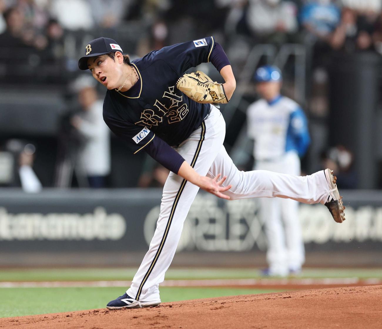 日本ハム対オリックス　オリックス先発の九里（撮影・黒川智章）