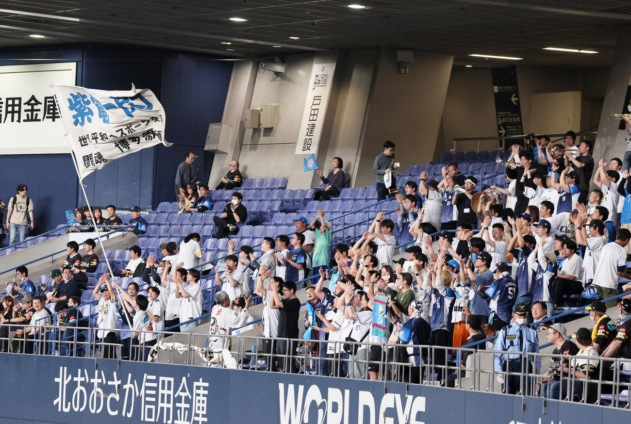 ソフトバンク対西武　声援を送る西武ファン（撮影・加藤哉）