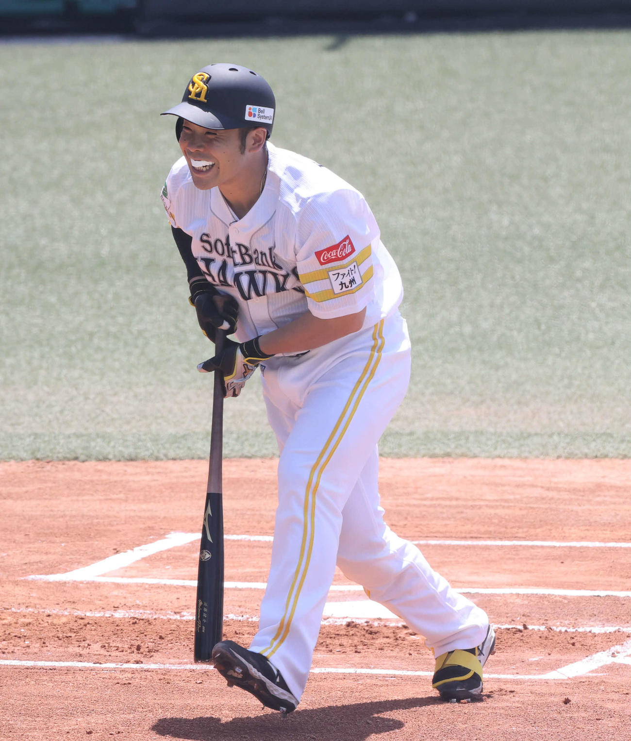 ライブBPで打席に立った近藤は空振り三振に終わった（撮影・梅根麻紀）