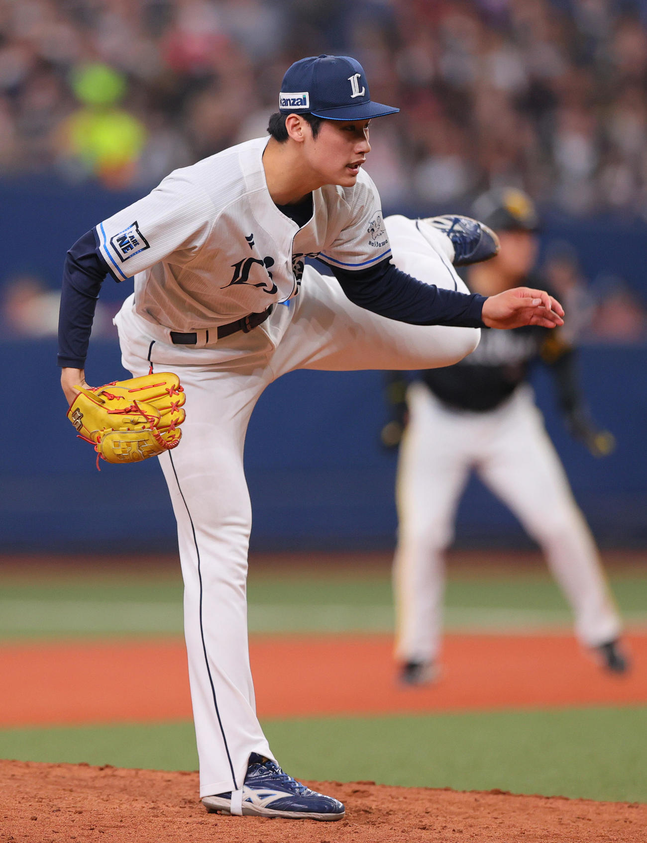ソフトバンク対西武　6回裏ソフトバンク1死二、三塁、羽田が登板する（撮影・上山淳一）