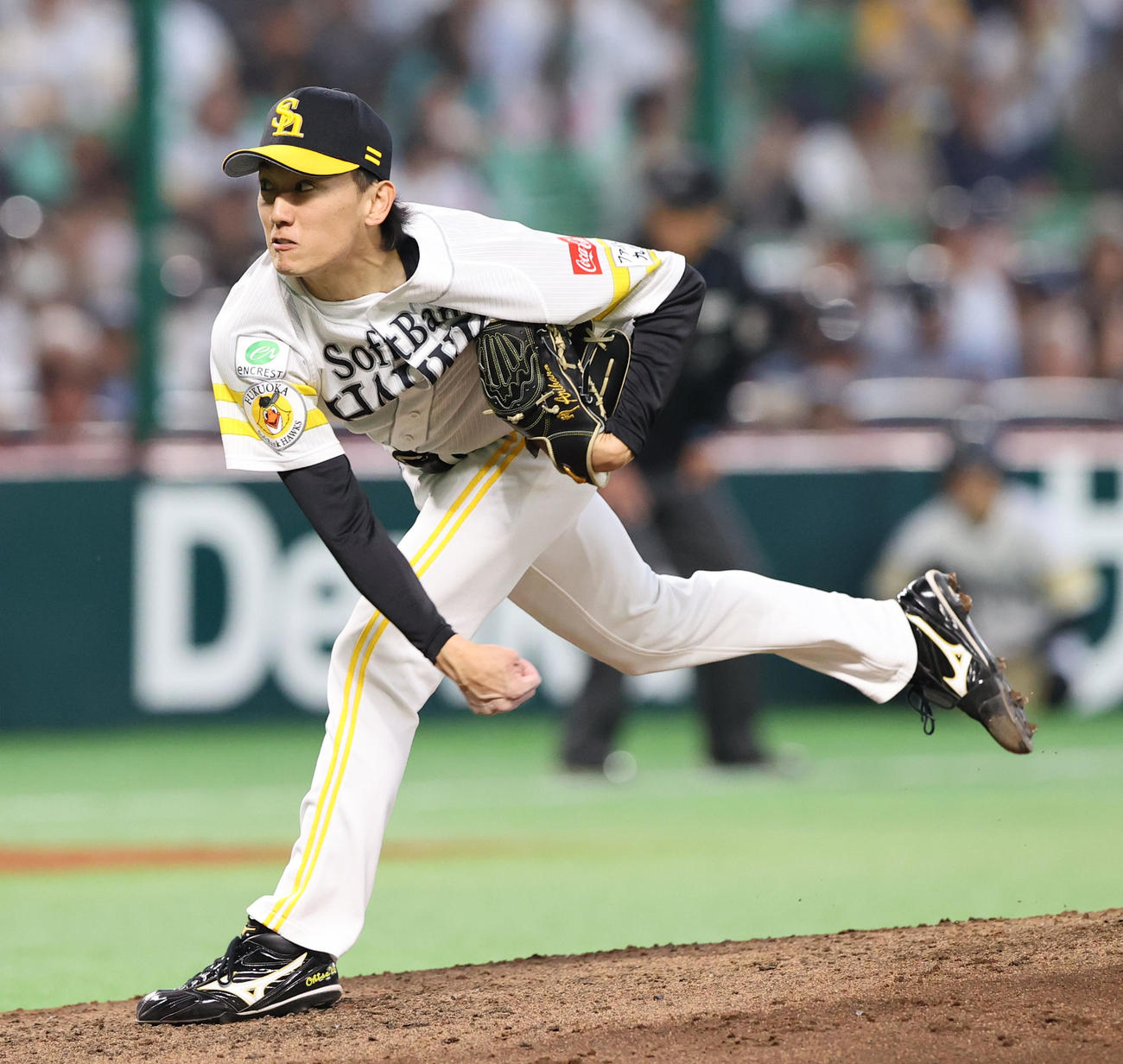 ソフトバンク対西武　先発・大津（撮影・梅根麻紀）