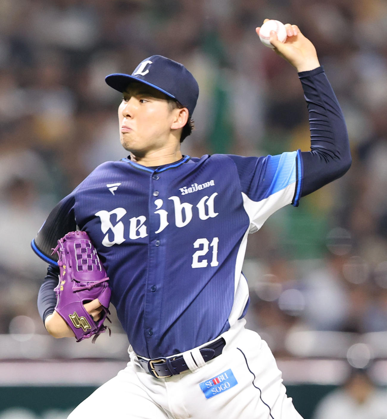 ソフトバンク対西武　先発・武内（撮影・梅根麻紀）