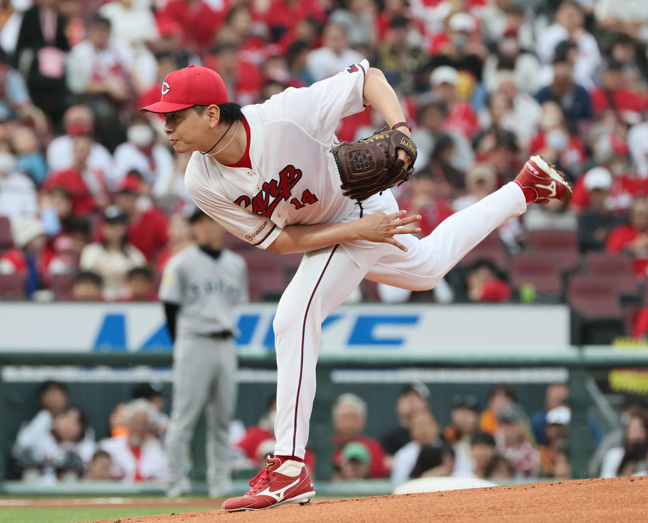 広島対巨人　広島先発の大瀬良（撮影・加藤孝規）