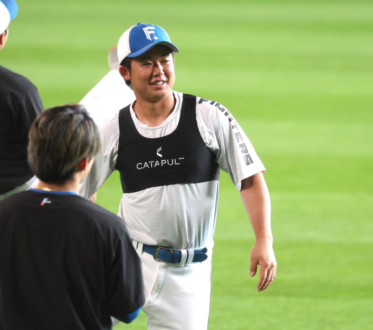 日本ハム対オリックス　1軍に合流した進藤（撮影・黒川智章）